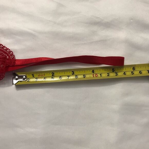 Just Sexy Red Lace Lingerie Keyhole XL Chemise Nightie Slip Cherry Girl Coquette - Picture 6 of 8